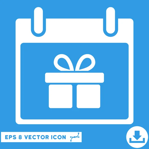 Gift Box Calendar Day Vector Eps Icon — Stock Vector