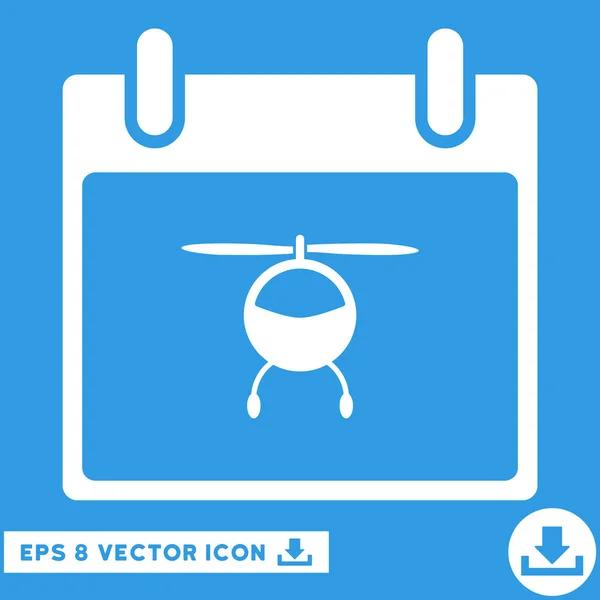 Hélicoptère Calendrier Jour vectoriel Eps Icône — Image vectorielle
