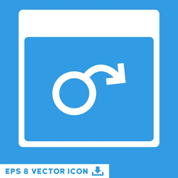 Impotence Calendar Page Vector Eps Icon — Stock Vector