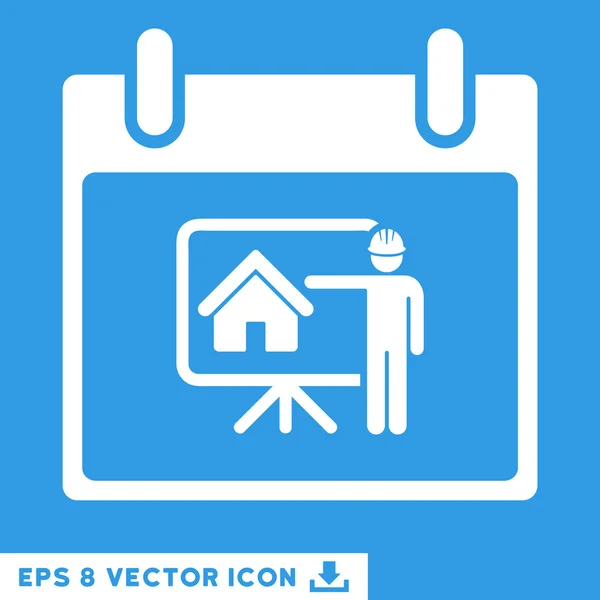 Développeur immobilier Calendrier Jour vectoriel Eps Icône — Image vectorielle
