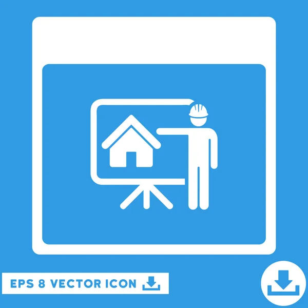 Développeur immobilier Calendrier Page vectorielle Eps Icône — Image vectorielle