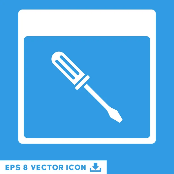 Destornillador Calendario Página Vector Eps Icon — Archivo Imágenes Vectoriales