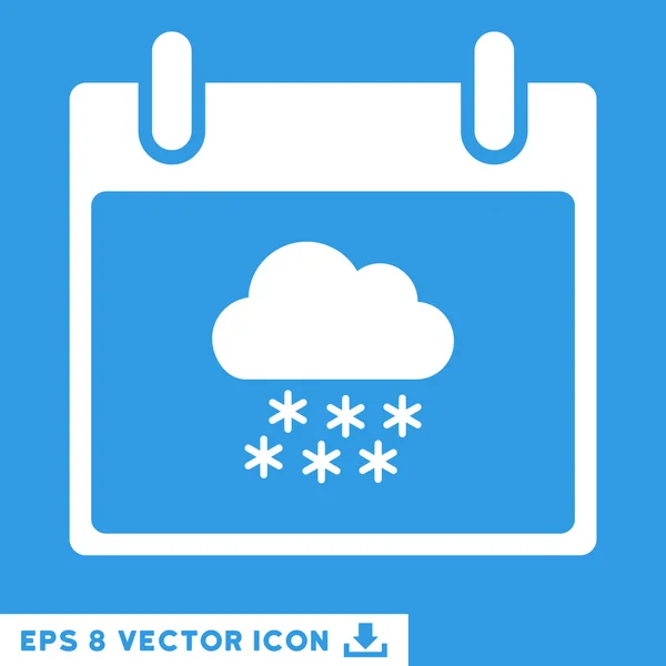 Snow Cloud Calendar Day Vector Eps Icon — Stock Vector