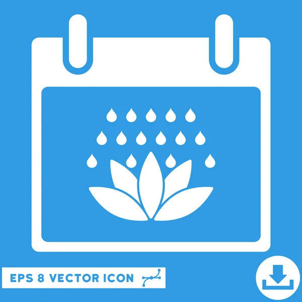 Spa Shower Calendar Day Vector Eps Icon — Stock Vector