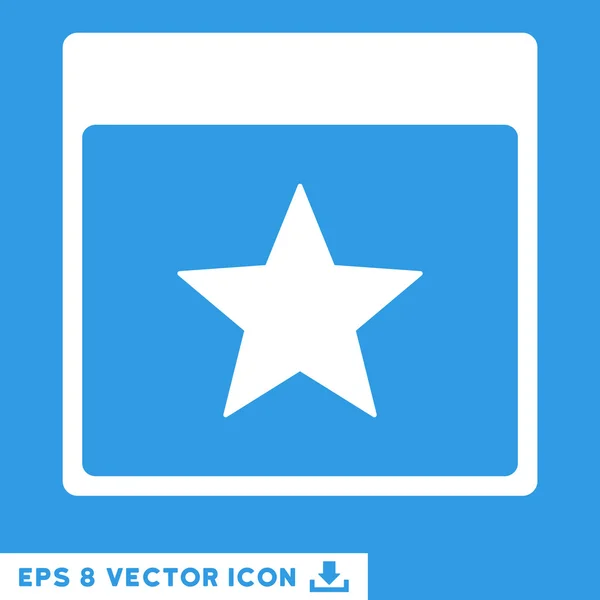 Star Calendar Página Vector Eps icono — Vector de stock