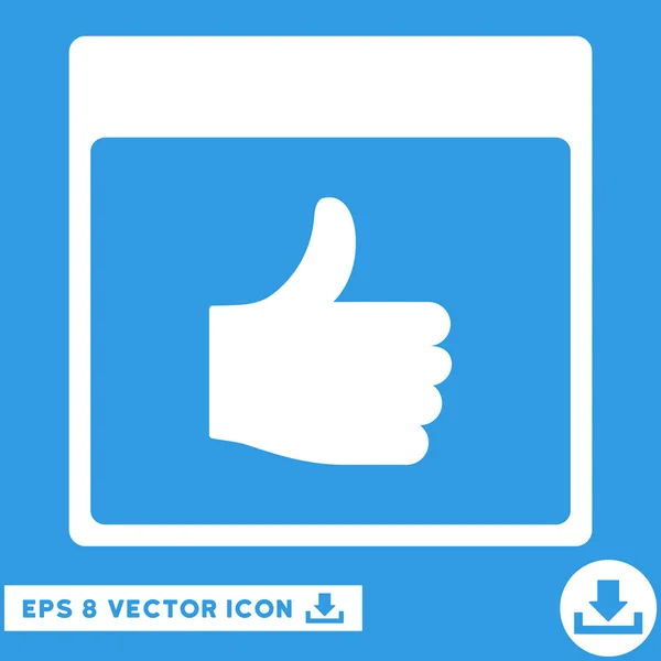 Thumb Up Calendar Page Vector Eps Icon — Stock Vector