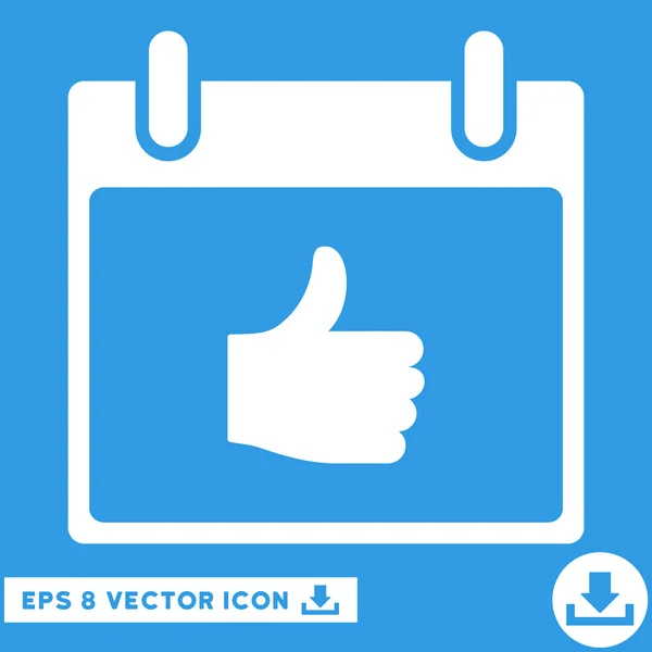 Thumb Up Calendar Day Vector Eps Icon — Stock Vector