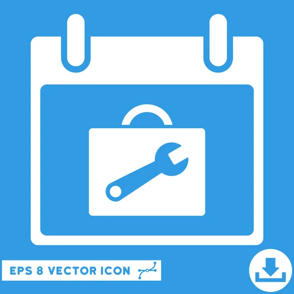 Caixa de ferramentas Calendário Dia Vector Eps Ícone — Vetor de Stock