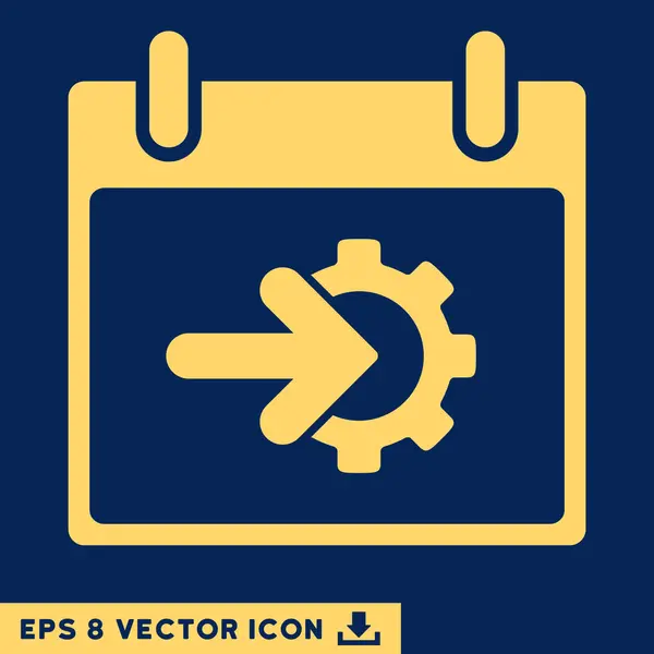 Rädchen Integration Kalender Tag Vektor eps Symbol — Stockvektor