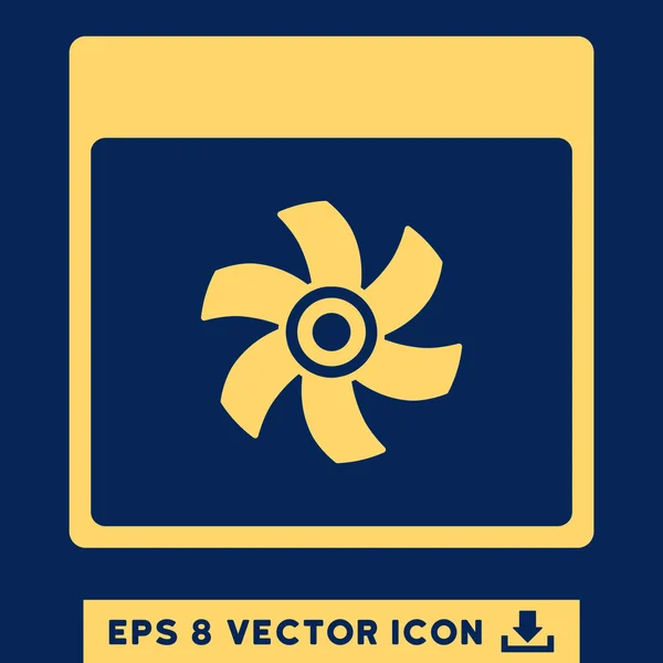 Ventilador Página do Calendário Vector Eps Icon — Vetor de Stock
