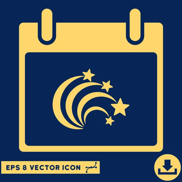 Fogos de artifício festivos Calendário Dia Vector Eps Icon — Vetor de Stock