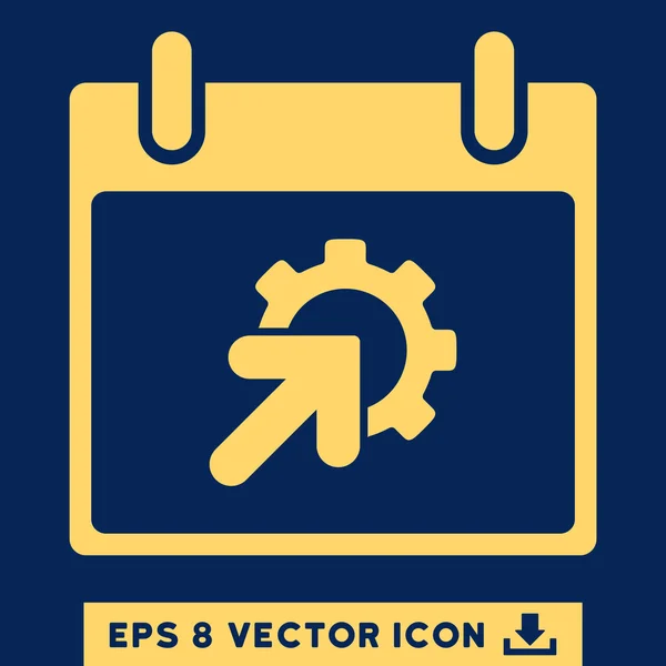 Intégration d'engrenages Calendrier Jour vectoriel Eps Icône — Image vectorielle