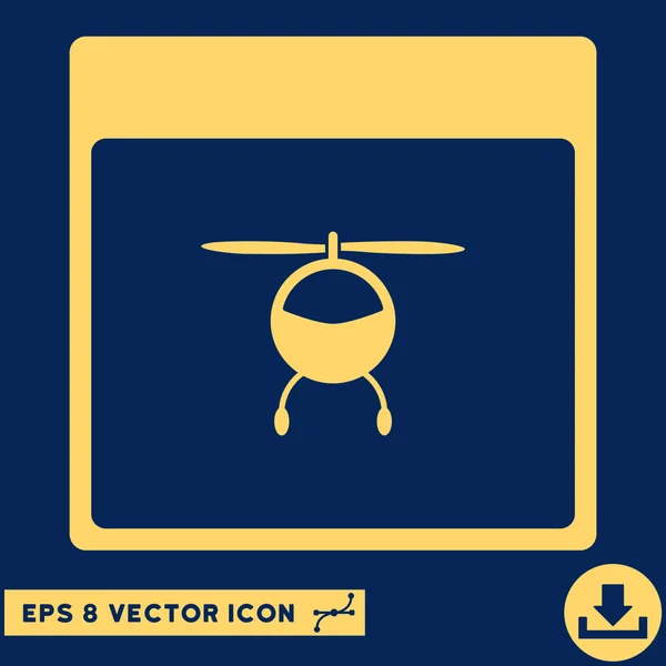 Hubschrauber Kalender Seite Vektor eps Symbol — Stockvektor