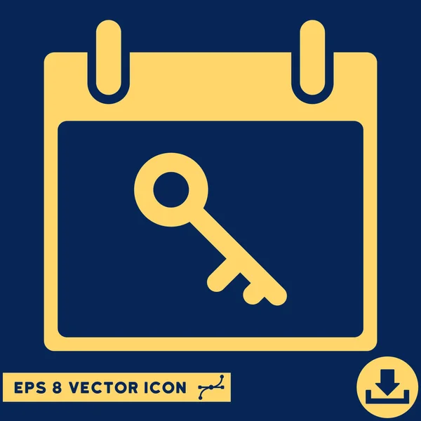 Schlüssel Kalendertag Vektor eps Symbol — Stockvektor