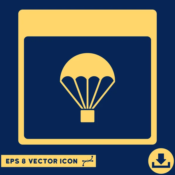 Paracaídas Calendario Página Vector Eps Icono — Vector de stock
