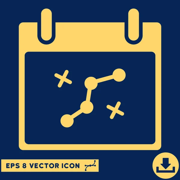 Pad punten kalender dag Vector EPS-pictogram — Stockvector