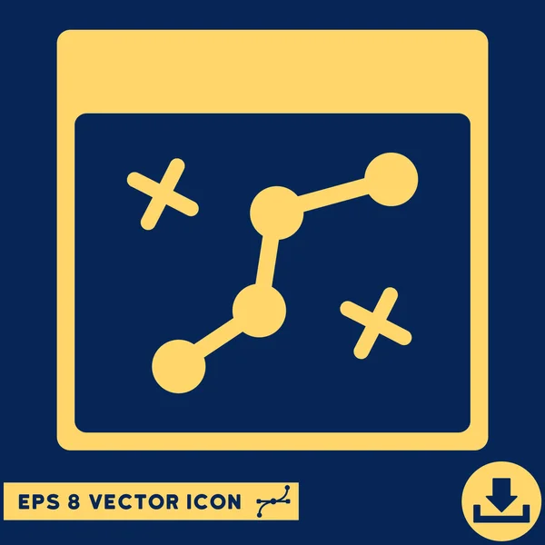 Pfadpunkte Kalenderseite Vektor eps Symbol — Stockvektor