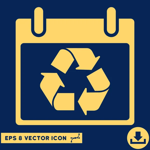 Reciclar calendário Dia Vector Eps Ícone — Vetor de Stock