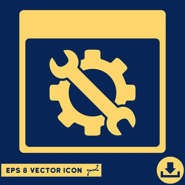 Einstellungen tools kalenderseite vektor eps icon — Stockvektor