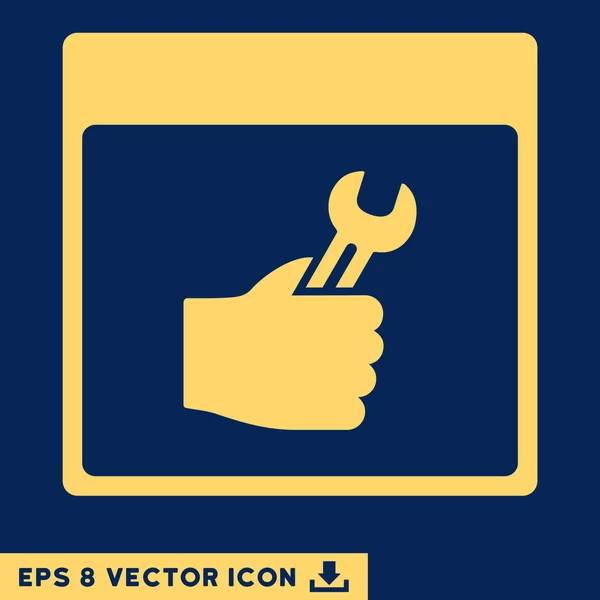 Schlüssel Service Hand Kalender Seite Vektor eps Symbol — Stockvektor