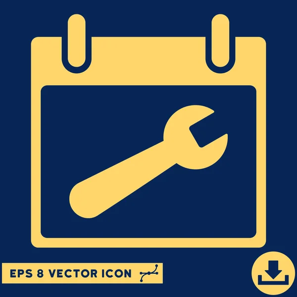 Schraubenschlüssel Werkzeug Kalendertag Vektor eps Symbol — Stockvektor