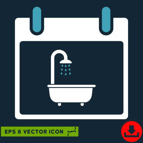 Calendário de banho Dia Vector Eps Ícone — Vetor de Stock