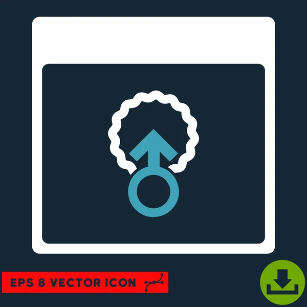 Página do Calendário de Penetração Celular Vector Eps Icon — Vetor de Stock