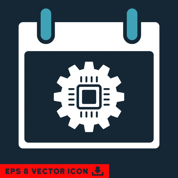 Chip Gear Calendar Day Vector Eps Icon — Stock Vector