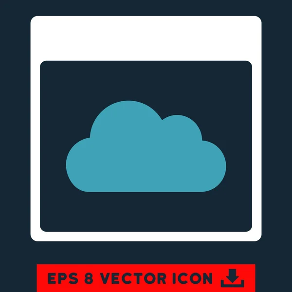 Cloud Calendar Page Vector Eps Icon — Stock Vector