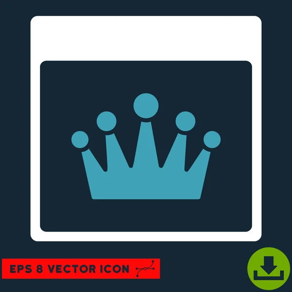 Página del calendario de la corona Vector Eps icono — Vector de stock