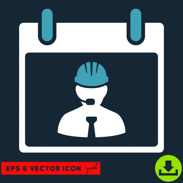 Engenheiro Calendário Página Vector Eps Icon — Vetor de Stock