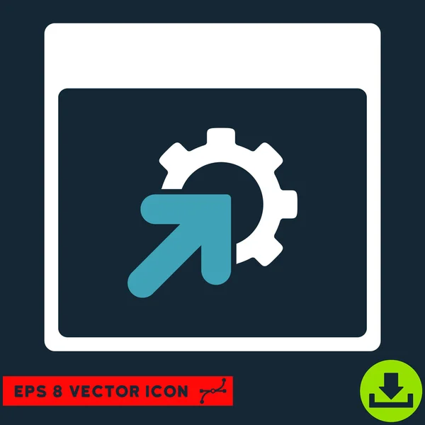 Calendrier d'intégration des engrenages Page vectorielle Icône Eps — Image vectorielle