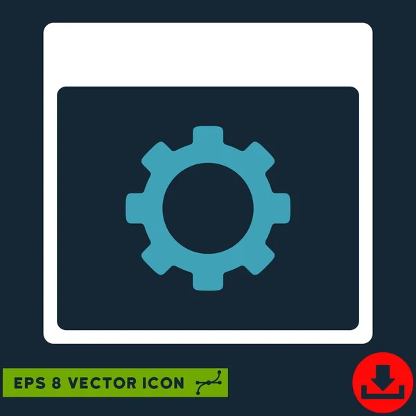 Getriebeoptionen Kalenderseite Vektor eps-Symbol — Stockvektor