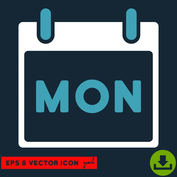 Montag kalenderseite vektor eps icon — Stockvektor