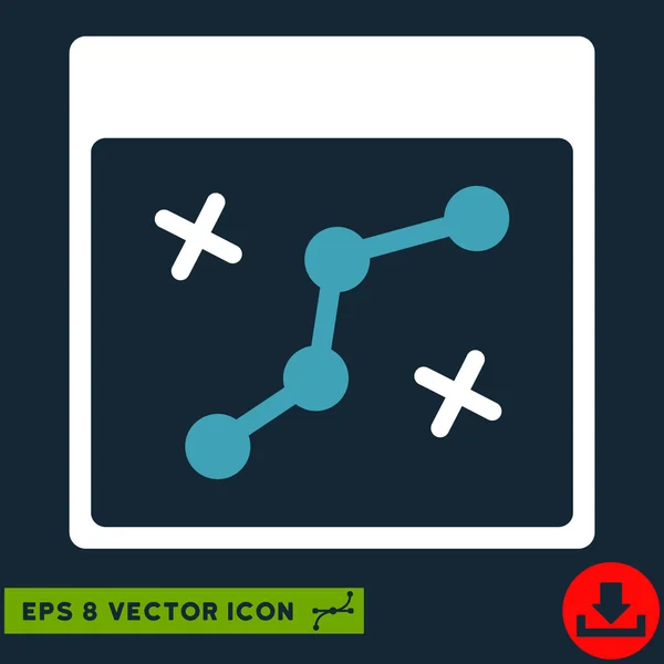 Pad punten kalender paginapictogram Vector Eps — Stockvector