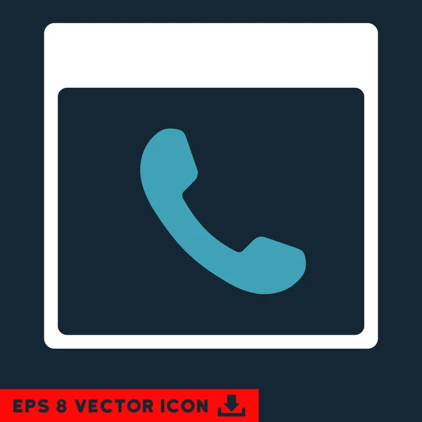Calendrier téléphonique Page vectorielle Eps Icône — Image vectorielle