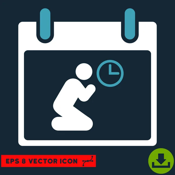 Bete Zeit Kalendertag Vektor eps Symbol — Stockvektor