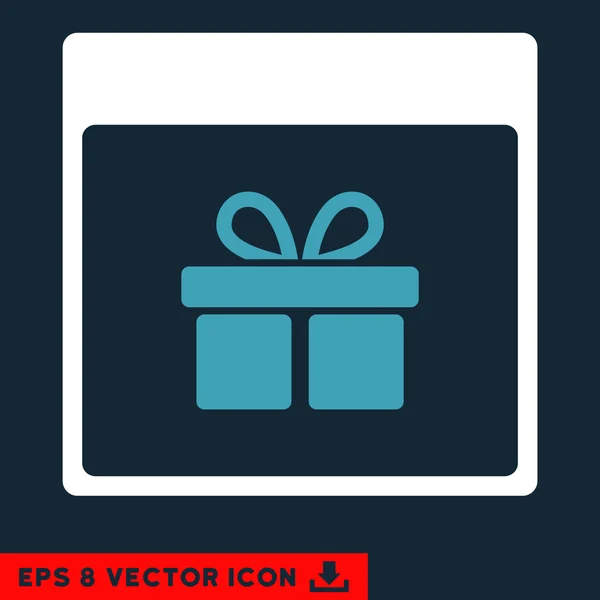 Caixa de presente Página de Calendário Vector Eps Icon — Vetor de Stock