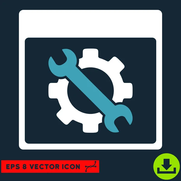 Einstellungen tools kalenderseite vektor eps icon — Stockvektor