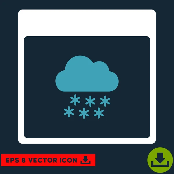 Nube de nieve Calendario Página Vector Eps icono — Vector de stock