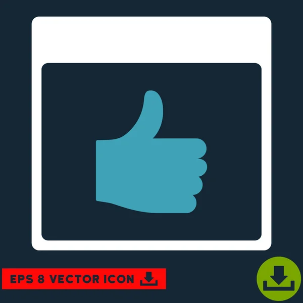 Thumb Up Calendar Pagina Vector Eps Icon — Vector de stoc