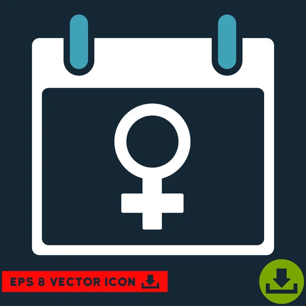 Venus Female Symbol Calendar Day Vector Eps Icon — Stock Vector