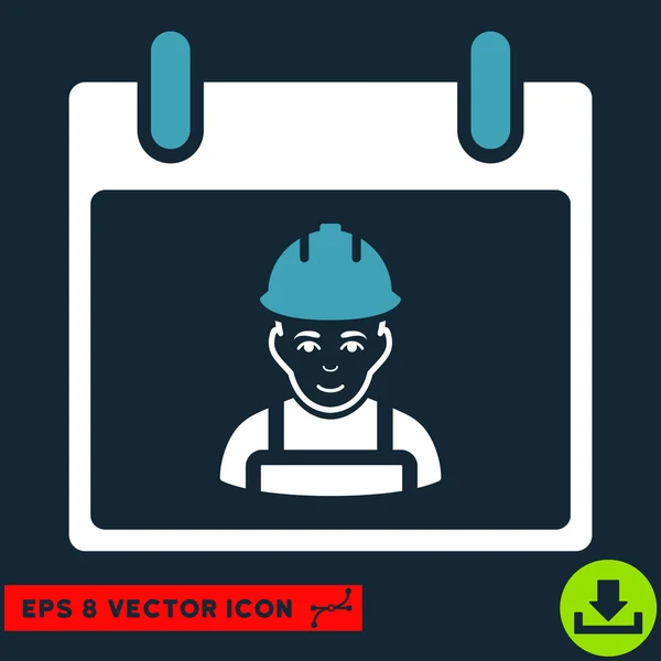 Worker Calendar Day Vector Eps Icon — Stock Vector