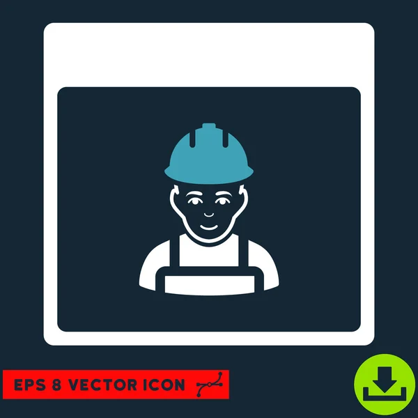 Página del calendario del trabajador Vector Eps icono — Archivo Imágenes Vectoriales