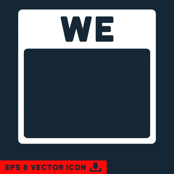 Wednesday Calendar Page Vector Eps Icon — Stock Vector
