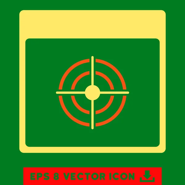 Bullseye Calendário Página Vector Eps Icon — Vetor de Stock