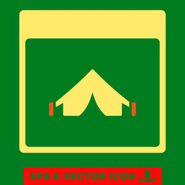 Camping Calendário Página Vector Eps Icon — Vetor de Stock