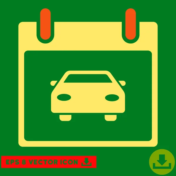 Car Calendar Day Vector Eps Icon — Stock Vector