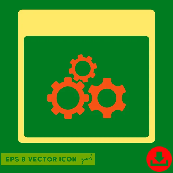 Mechanik Getriebe Kalenderblatt Vektor eps Symbol — Stockvektor