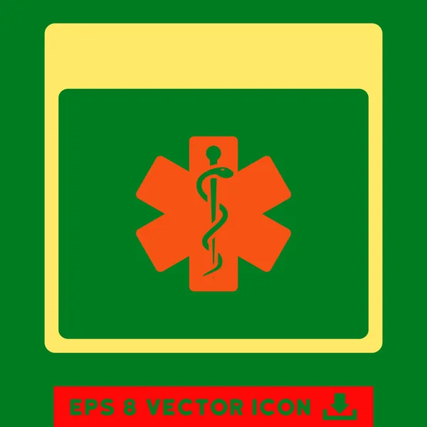 Vida Médica Star Calendar Página Vector Eps Icon — Vetor de Stock